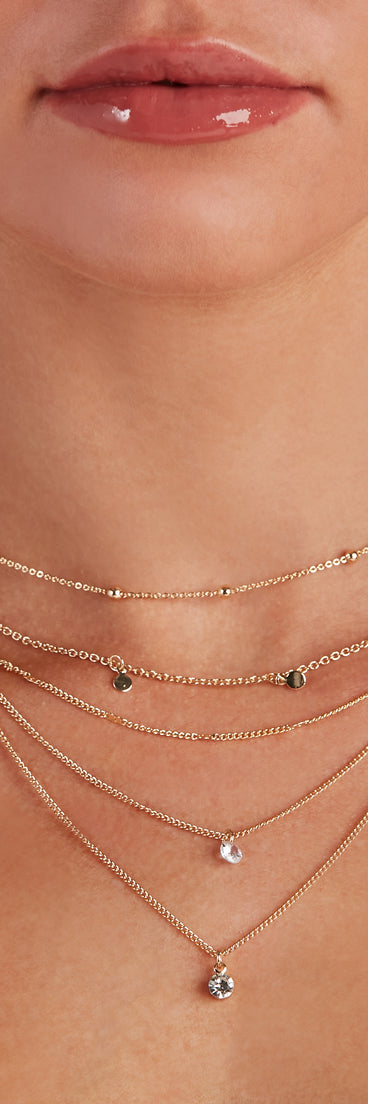 Boho Chic Layered Rhinestone Drop Necklace Set is a trendy pick to create 2023 festival outfits, festival dresses, outfits for concerts or raves, and complete your best party outfits!