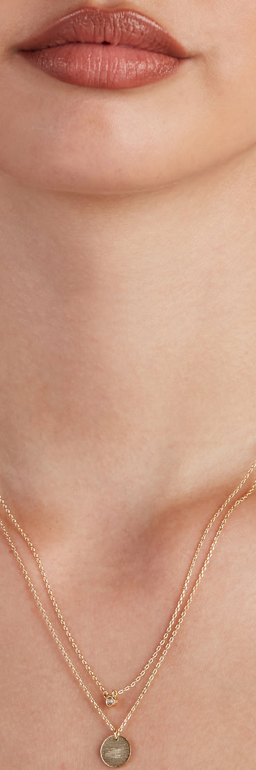 Delicate Layered Rhinestone Coin Necklace for 2022 festival outfits, festival dress, outfits for raves, concert outfits, and/or club outfits