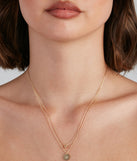Delicate Layered Rhinestone Coin Necklace for 2022 festival outfits, festival dress, outfits for raves, concert outfits, and/or club outfits