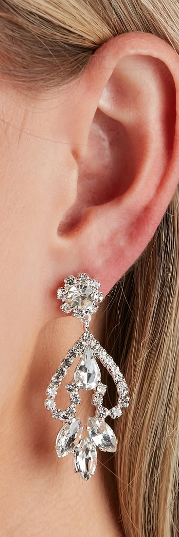 Glam Allure Rhinestone Collar Earrings Set