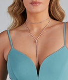 Touch Of Glam Choker Lariat Necklace Set