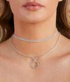 With Circle Me Not Rhinestone Collar Set as your homecoming jewelry or accessories, your 2023 Homecoming dress look will be fire!