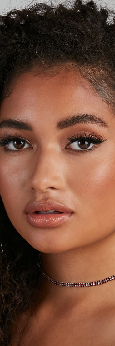 Pretty In Ruby Rhinestone Choker Set is the perfect Homecoming look pick with on-trend details to make the 2023 HOCO dance your most memorable event yet!