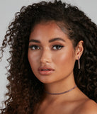 Pretty In Ruby Rhinestone Choker Set is the perfect Homecoming look pick with on-trend details to make the 2023 HOCO dance your most memorable event yet!