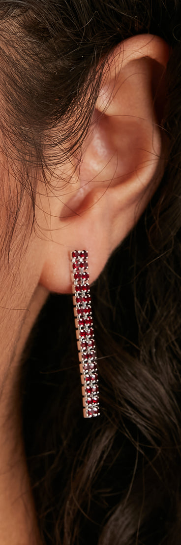 Pretty In Ruby Rhinestone Choker Set