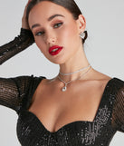 Evening Soiree Rhinestone Teardrop Choker Set is the perfect Homecoming look pick with on-trend details to make the 2023 HOCO dance your most memorable event yet!