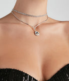 Evening Soiree Rhinestone Teardrop Choker Set