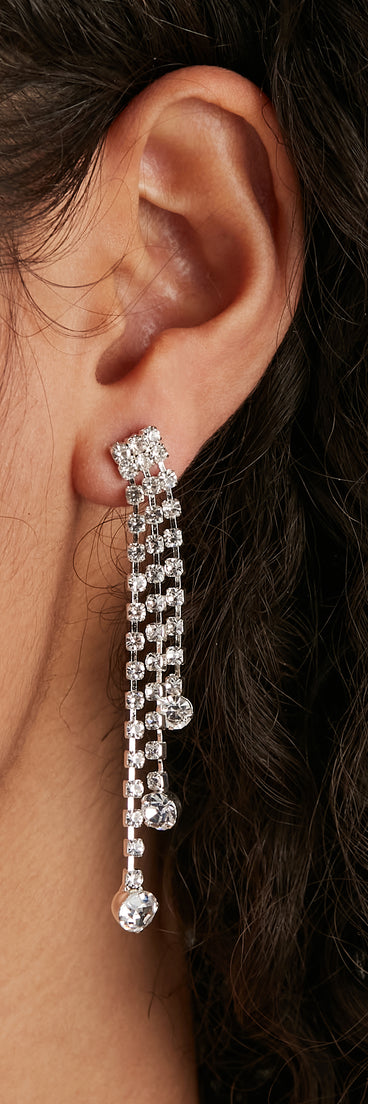 Glamorous Life Rhinestone Fringe Choker Set