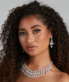Floral Drops Rhinestone Collar And Earrings Set creates the perfect New Year’s Eve Outfit or new years dress with stylish details in the latest trends to ring in 2023!