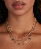 Lover Heart Charm Four-Pack Choker Set