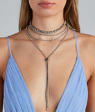 Edgy Glam Rhinestone Necklace Set is the perfect Homecoming look pick with on-trend details to make the 2023 HOCO dance your most memorable event yet!