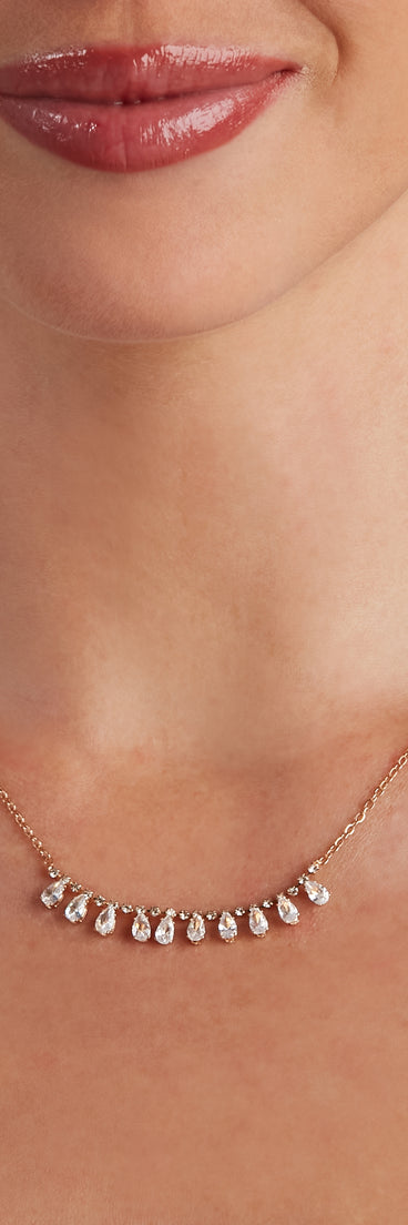 Minimalistic Charm Dainty Rhine Necklace