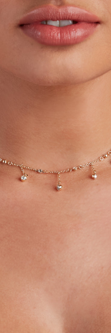 Reign In Charm Rhinestone Choker is a trendy pick to create 2023 festival outfits, festival dresses, outfits for concerts or raves, and complete your best party outfits!