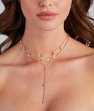 Rhine Drops Layered Lariat Choker