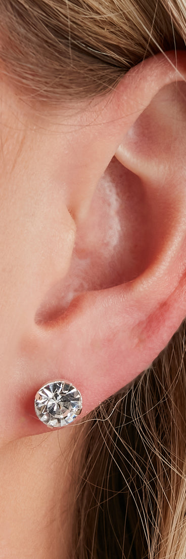 Sparkly Fringe Collar Stud Earring Set