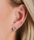 Sparkly Fringe Collar Stud Earring Set