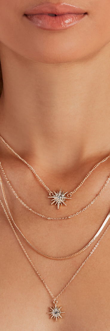 Star Girl Layered Chain Necklace is a trendy pick to create 2023 festival outfits, festival dresses, outfits for concerts or raves, and complete your best party outfits!