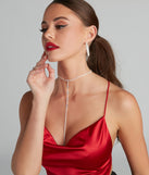 With Radiate In Rhinestone T-Necklace as your homecoming jewelry or accessories, your 2023 Homecoming dress look will be fire!