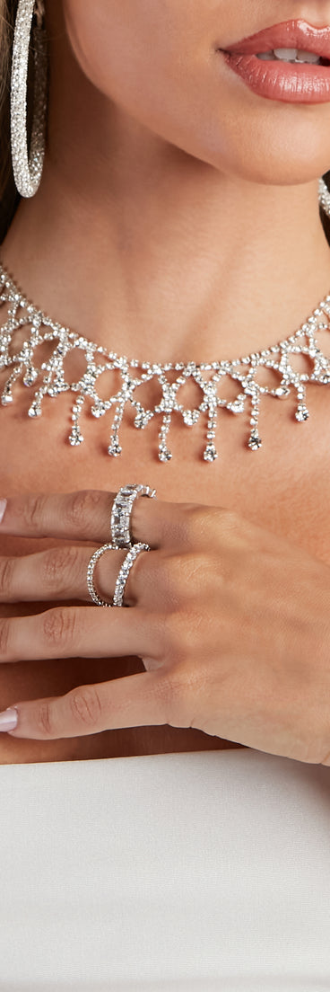 Dripping In Glamour Rhinestone Choker