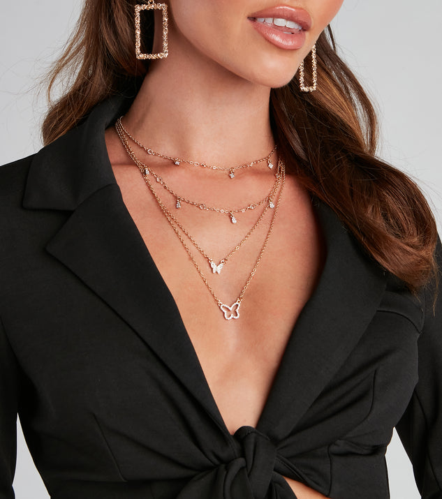 Layered necklace near me deals
