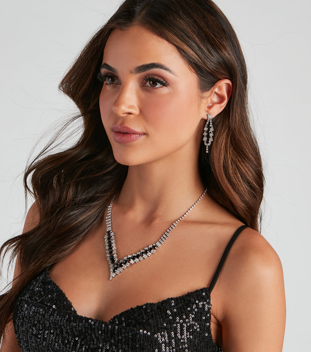 Fine Jewels Necklace And Earrings Set