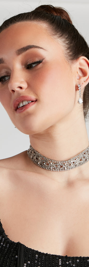 Forever In Love Rhinestone Choker is a trendy pick to create 2023 festival outfits, festival dresses, outfits for concerts or raves, and complete your best party outfits!