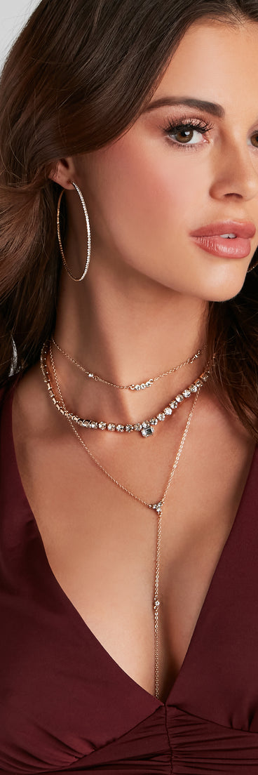 Wish Upon Glam Layered Necklace creates the perfect New Year’s Eve Outfit or new years dress with stylish details in the latest trends to ring in 2023!