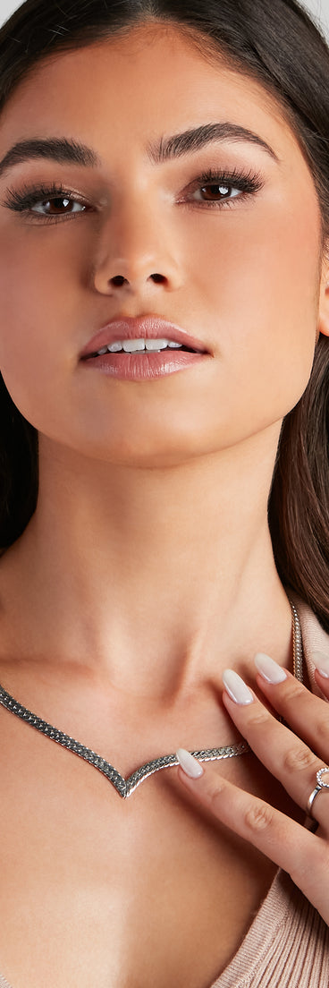 Sleek Snake Chain And Stud Earrings Set