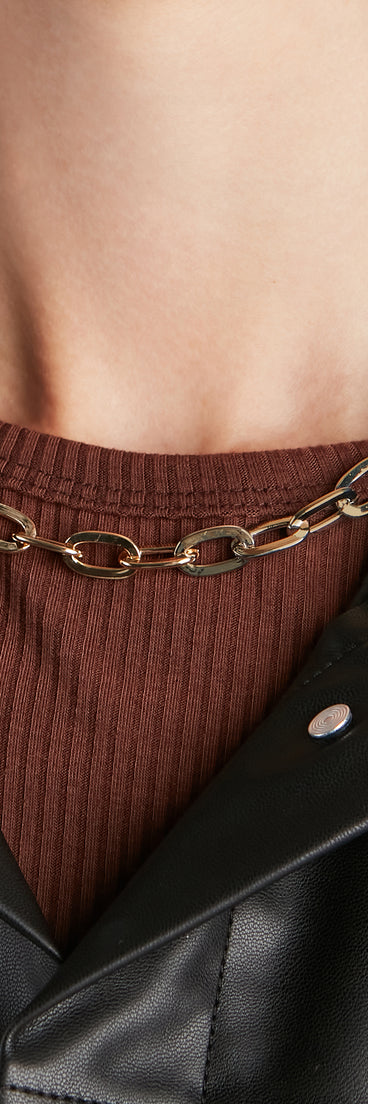 Perfect Statement Chain Link Collar is a trendy pick to create 2023 festival outfits, festival dresses, outfits for concerts or raves, and complete your best party outfits!