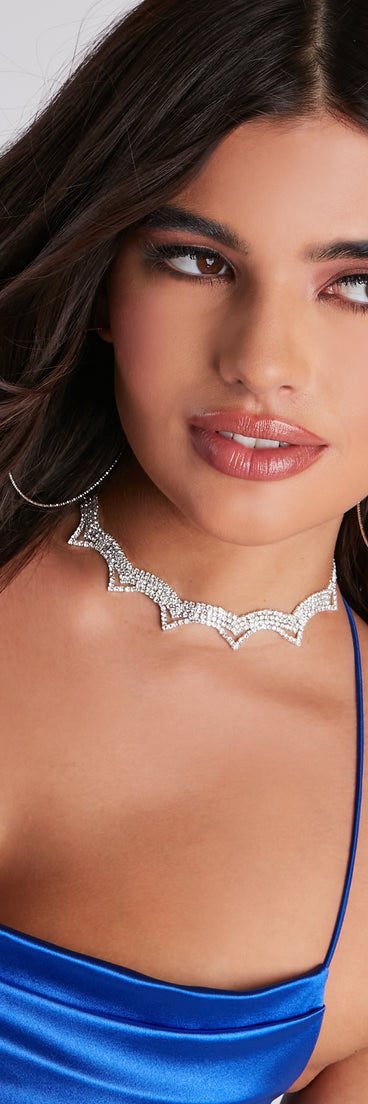 Luxe Glam Rhinestone Choker Necklace