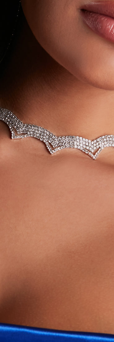 Luxe Glam Rhinestone Choker Necklace