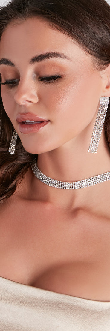 Livin' The Luxe Life Rhinestone Backdrop Necklace