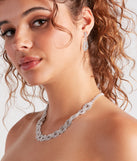 With Sparkle Season Rhinestone Necklace And Earrings Set as your homecoming jewelry or accessories, your 2023 Homecoming dress look will be fire!