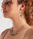 Dripping In Luxury Gemstone Necklace And Earrings Set