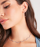 Chic Subtle Sparkle Rhinestone Necklace And Earrings Set