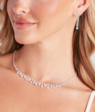 Showcase Elegance Necklace And Earrings Set with on-trend details provides a stylish start to creating your graduation outfit for the 2024 Commencement or grad party!