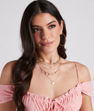 Trendy Glam Babe Charm Necklace Set is a fire pick to create 2023 festival outfits, concert dresses, outfits for raves, or to complete your best party outfits or clubwear!