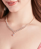 Radiant Babe Gemstone Teardrop Necklace And Earrings Set
