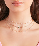 Feelin' Trendy Charm Choker Necklace Set is a fire pick to create 2023 festival outfits, concert dresses, outfits for raves, or to complete your best party outfits or clubwear!