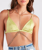 Glitzy Trendsetter Rhinestone Body Chain is a fire pick to create 2023 festival outfits, concert dresses, outfits for raves, or to complete your best party outfits or clubwear!