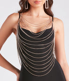 Layered In Glamour Rhinestone Body Chain
