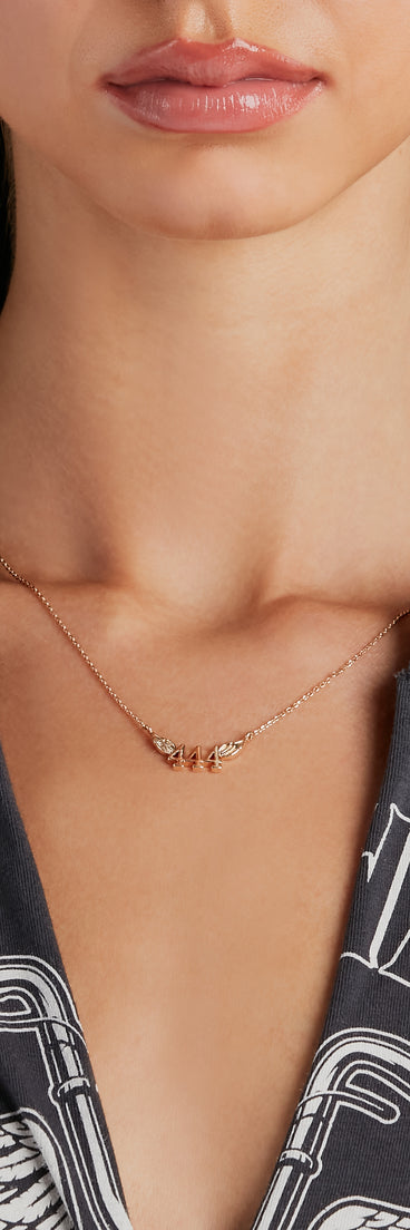 444 Charm Dainty Chain Necklace