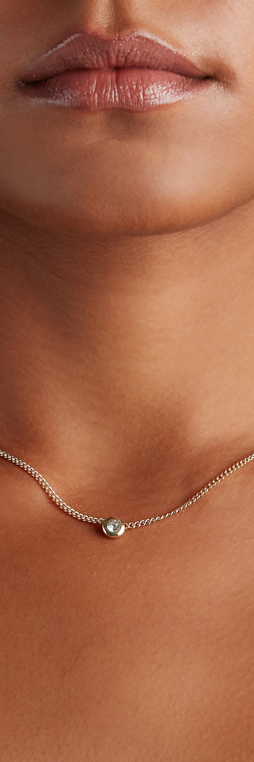 All In The Details Dainty Rhinestone Necklace