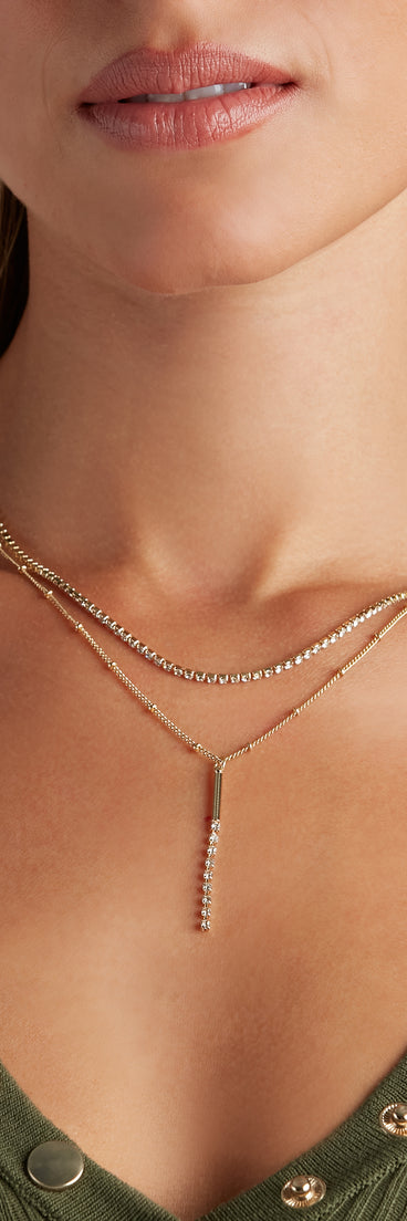 Gorgeous Layers Rhinestone Necklace