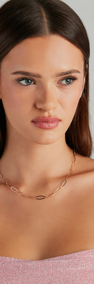 Classic And Sleek Dainty Chain Choker Necklace