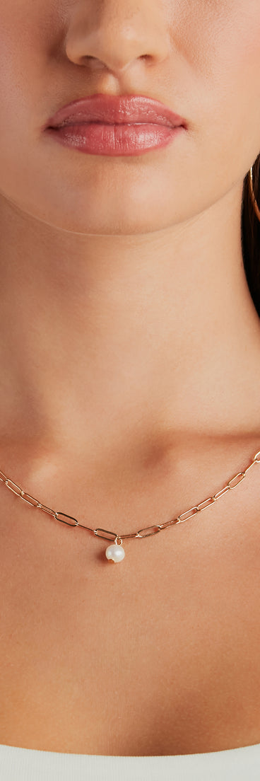 Pearl Of Fashion Dainty Chain Link Necklace