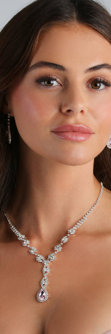 Prettiest Deets Gemstone Necklace And Earrings Set