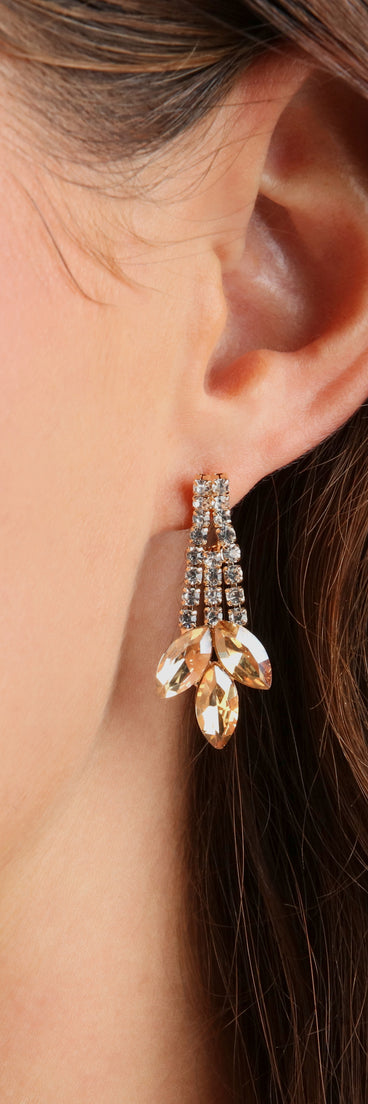 Get That Glamour Gemstone Necklace And Earrings Set