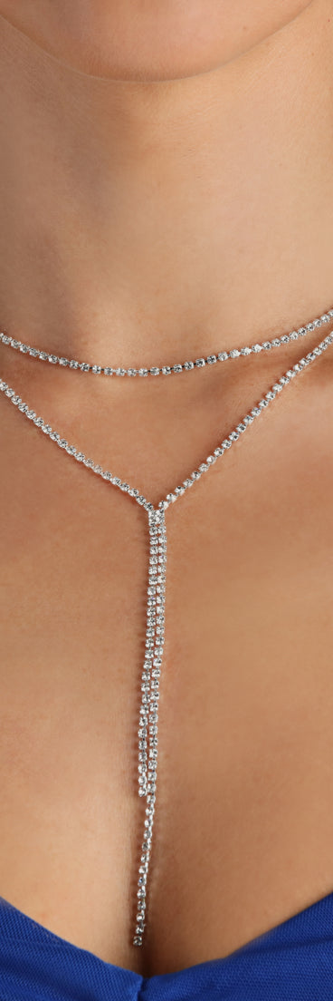 Homecoming jewelry and accessories like the Layered In Rhinestone Lariat Necklace provide the finishing touch to help you dazzle at HOCO 2024!
