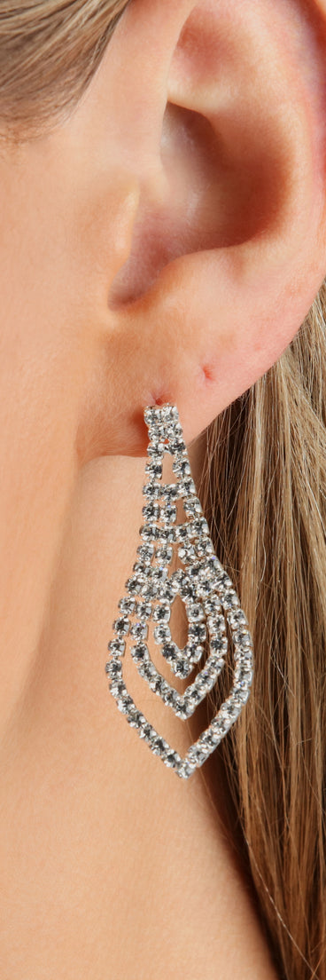 Timeless Sparkle Rhinestone Necklace And Earrings Set